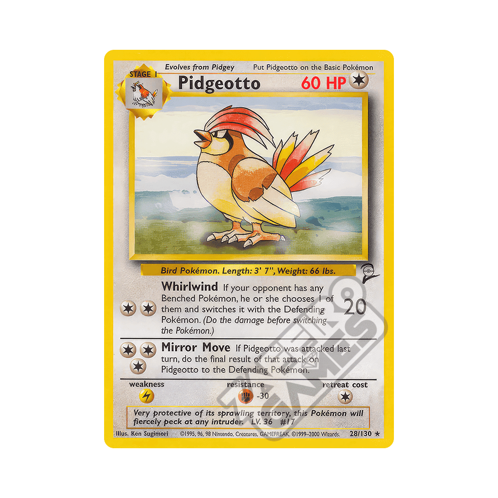 028/130 Pidgeotto Rara (ENG) - Set Base 2