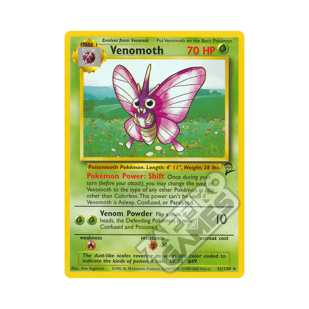 031/130 Venomoth Rara (ENG) - Set Base 2
