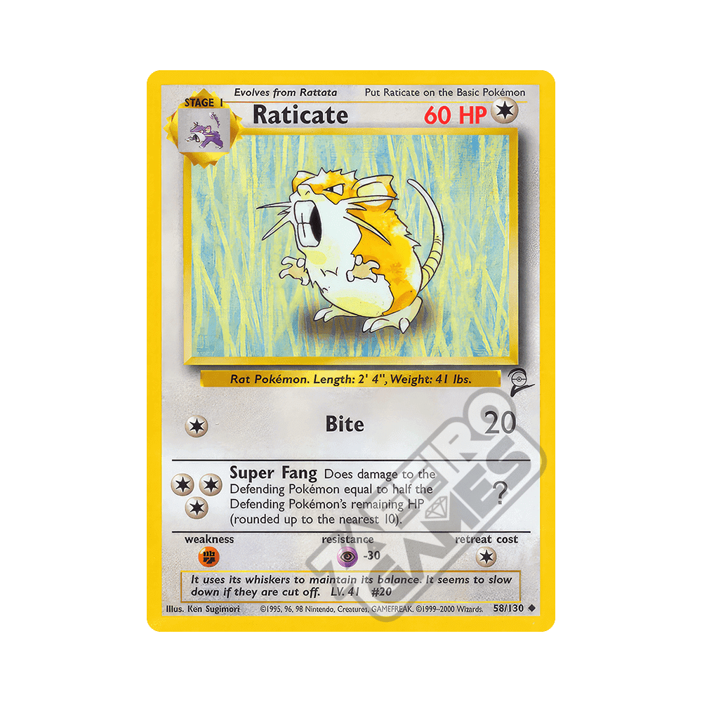 058/130 Raticate Non Comune (ENG) - Set Base 2
