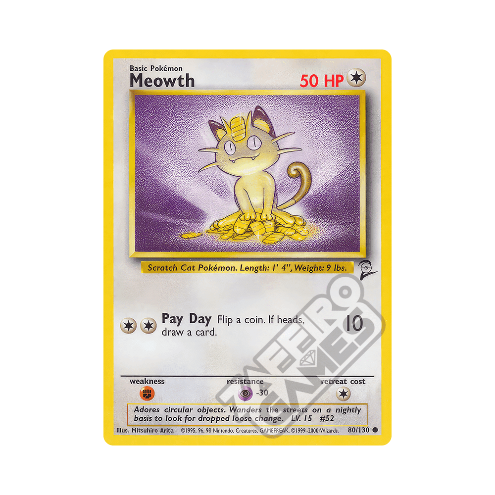 080/130 Meowth Comune (ENG) - Set Base 2