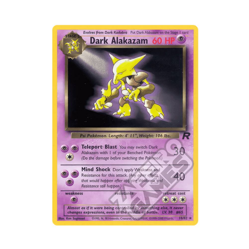 18/82 Dark Alakazam Rara Unlimited (ITA) - Team Rocket