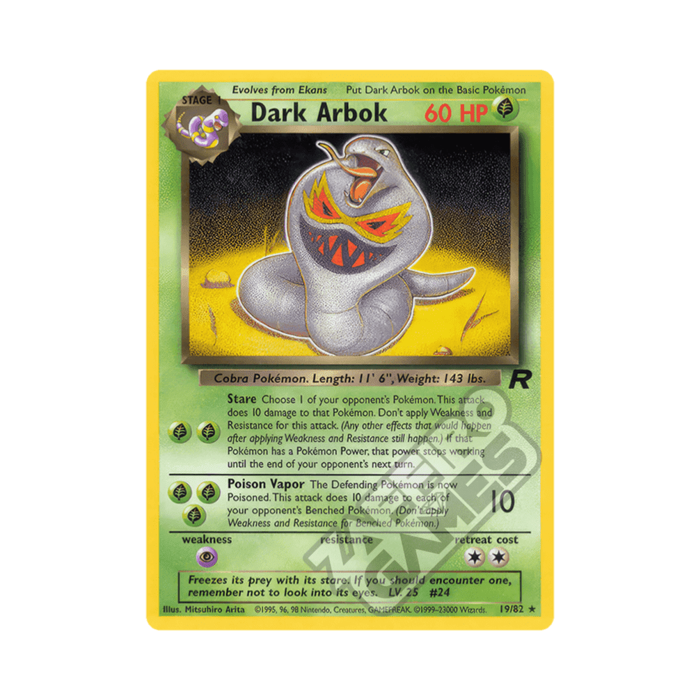 19/82 Dark Arbok Rara Unlimited (ITA) - Team Rocket