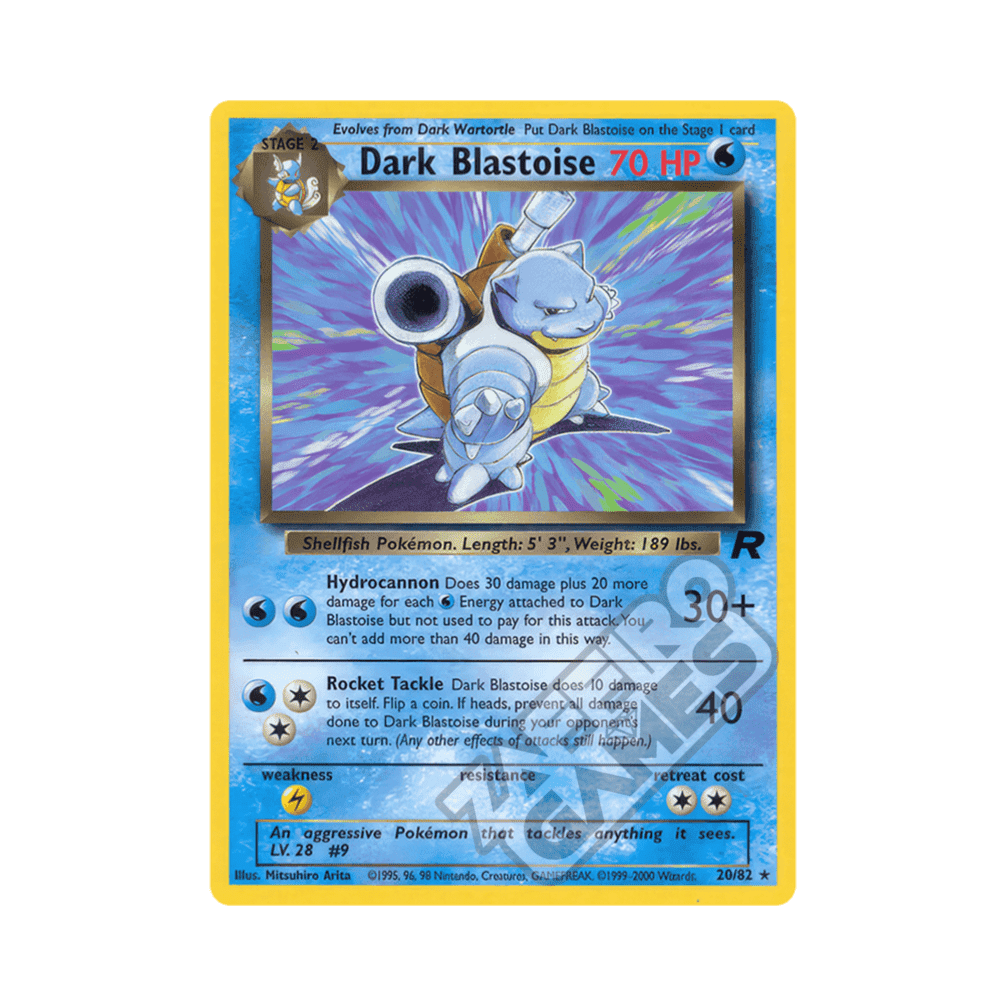 20/82 Dark Blastoise Rara Unlimited (ITA) - Team Rocket