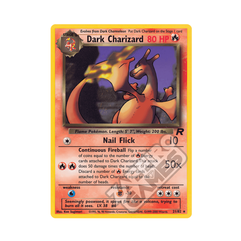 21/82 Dark Charizard Rara Unlimited (ITA) - Team Rocket