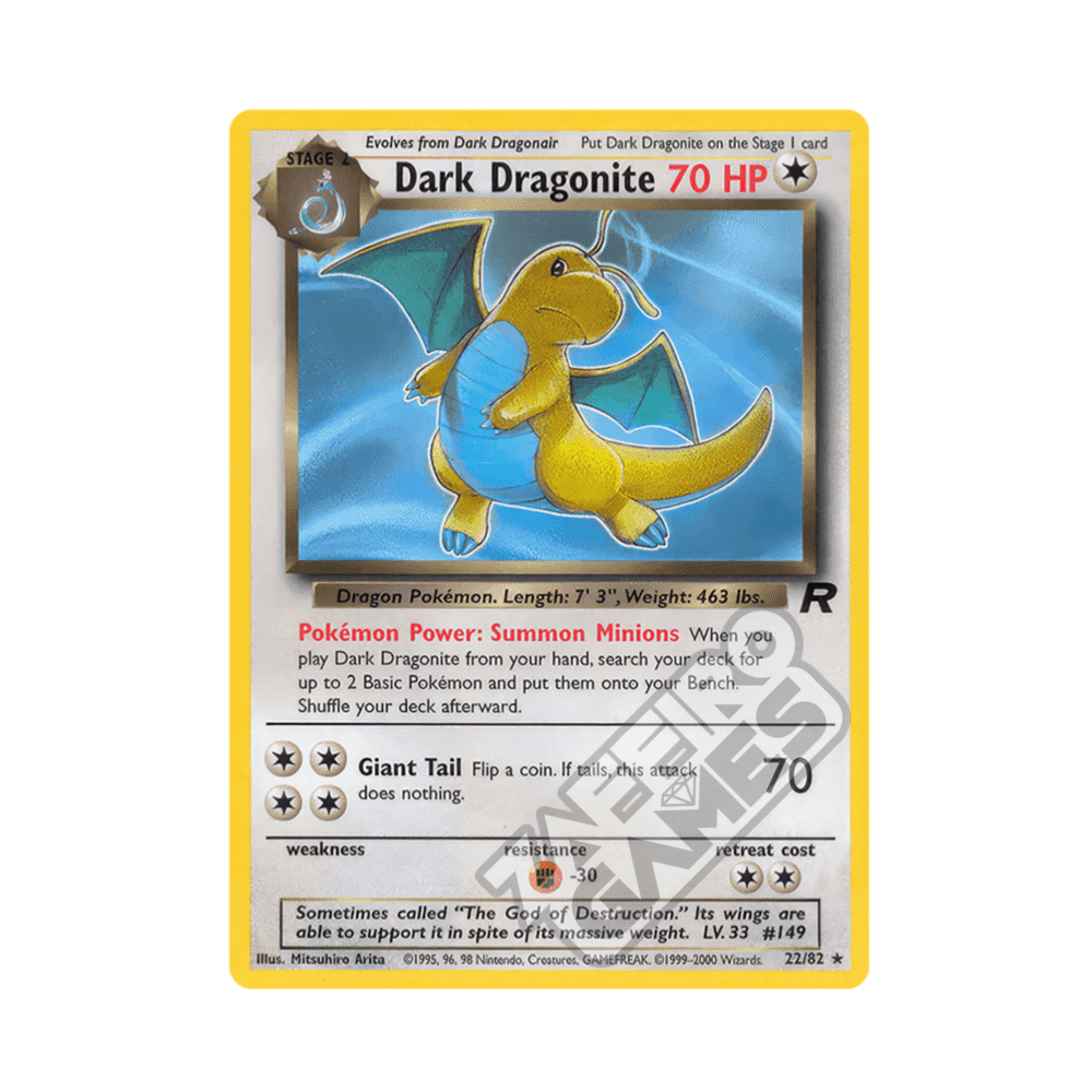 22/82 Dark Dragonite Rara Unlimited (ITA) - Team Rocket