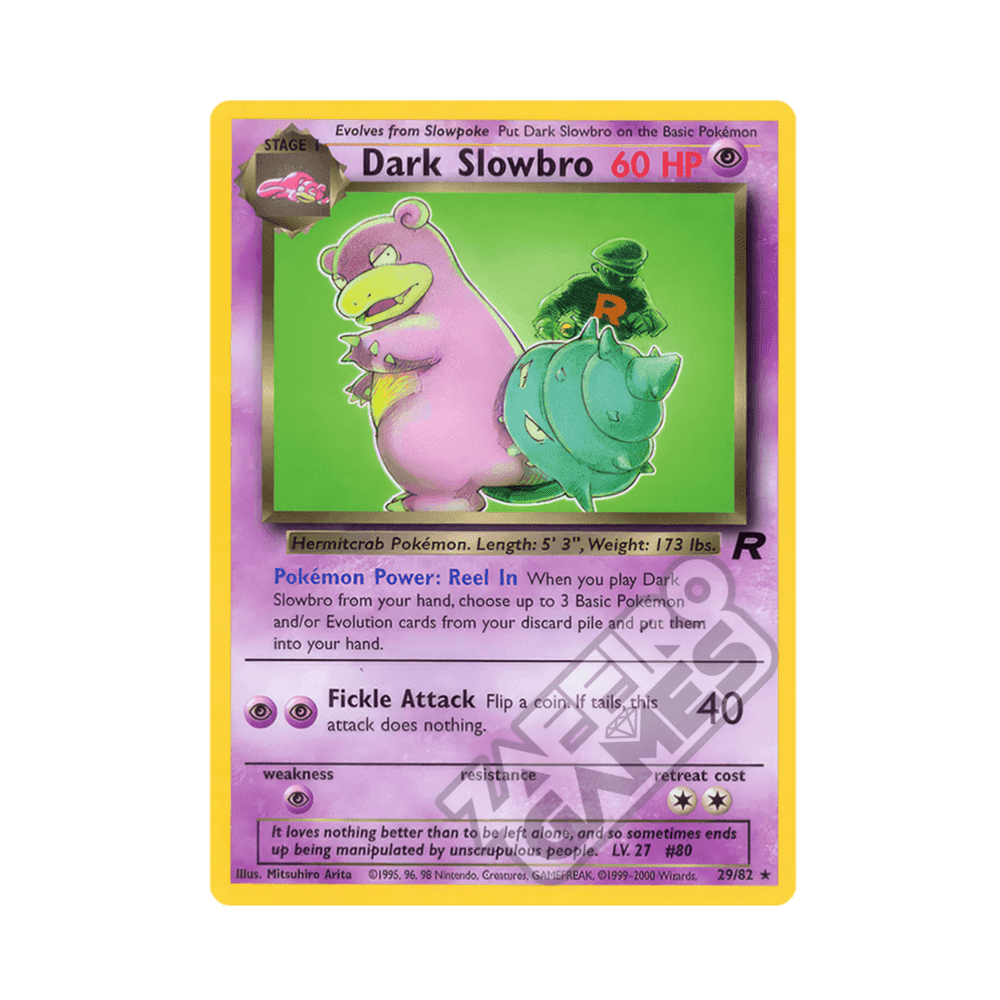29/82 Dark Slowbro Rara Unlimited (ITA) - Team Rocket