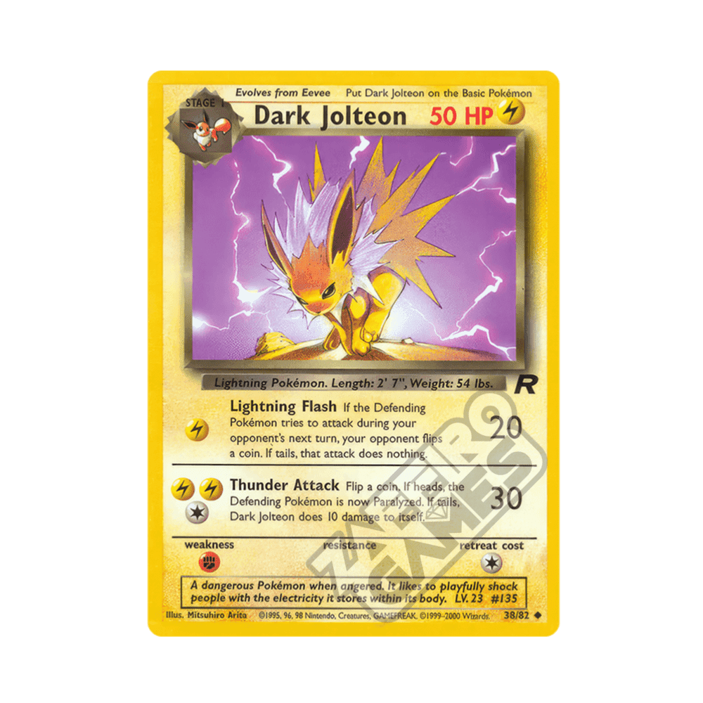 38/82 Dark Jolteon Non Comune Unlimited (ITA) - Team Rocket