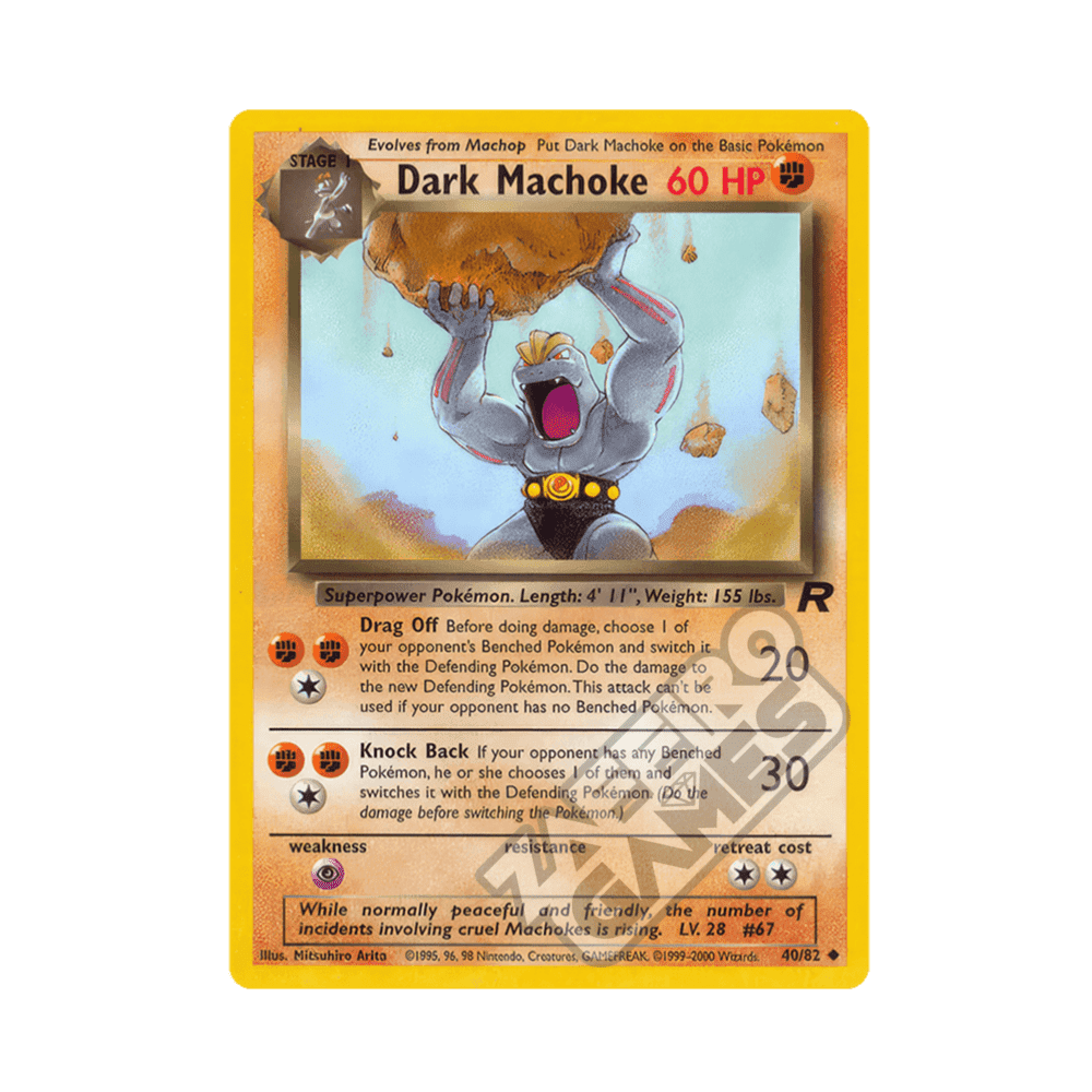 40/82 Dark Machoke Non Comune Unlimited (ITA) - Team Rocket