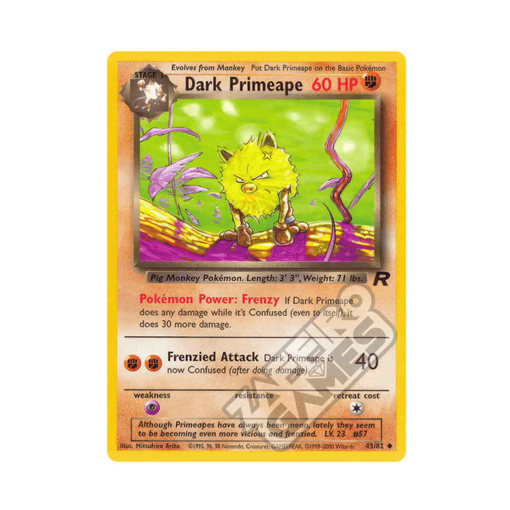 43/82 Dark Primeape Non Comune Unlimited (ITA) - Team Rocket
