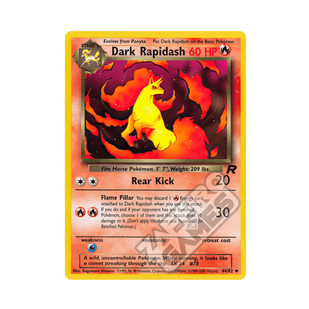 44/82 Dark Rapidash Non Comune Unlimited (ITA) - Team Rocket