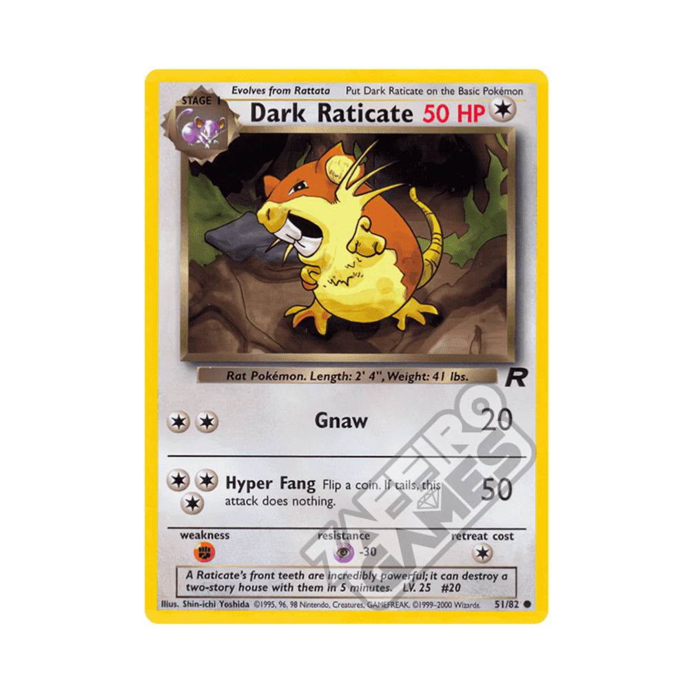 51/82 Dark Raticate Comune Unlimited (ITA) - Team Rocket