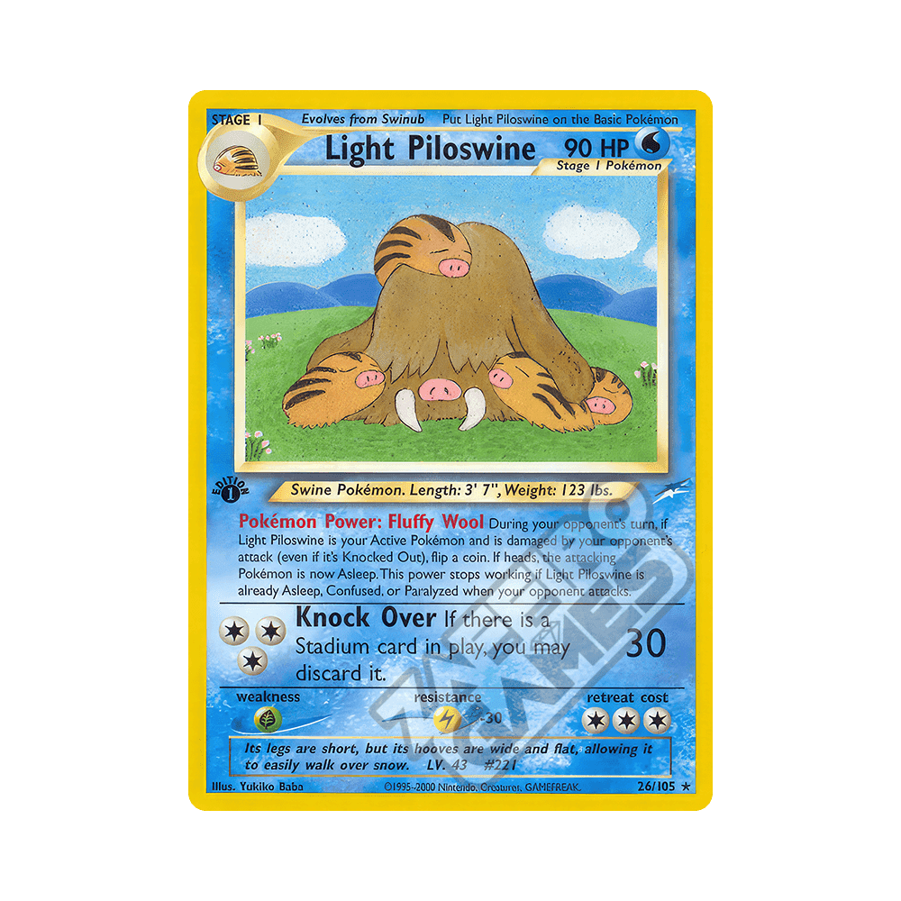 026/105 Ligth Piloswine Rara Prima Edizione (ITA) / Neo Destiny