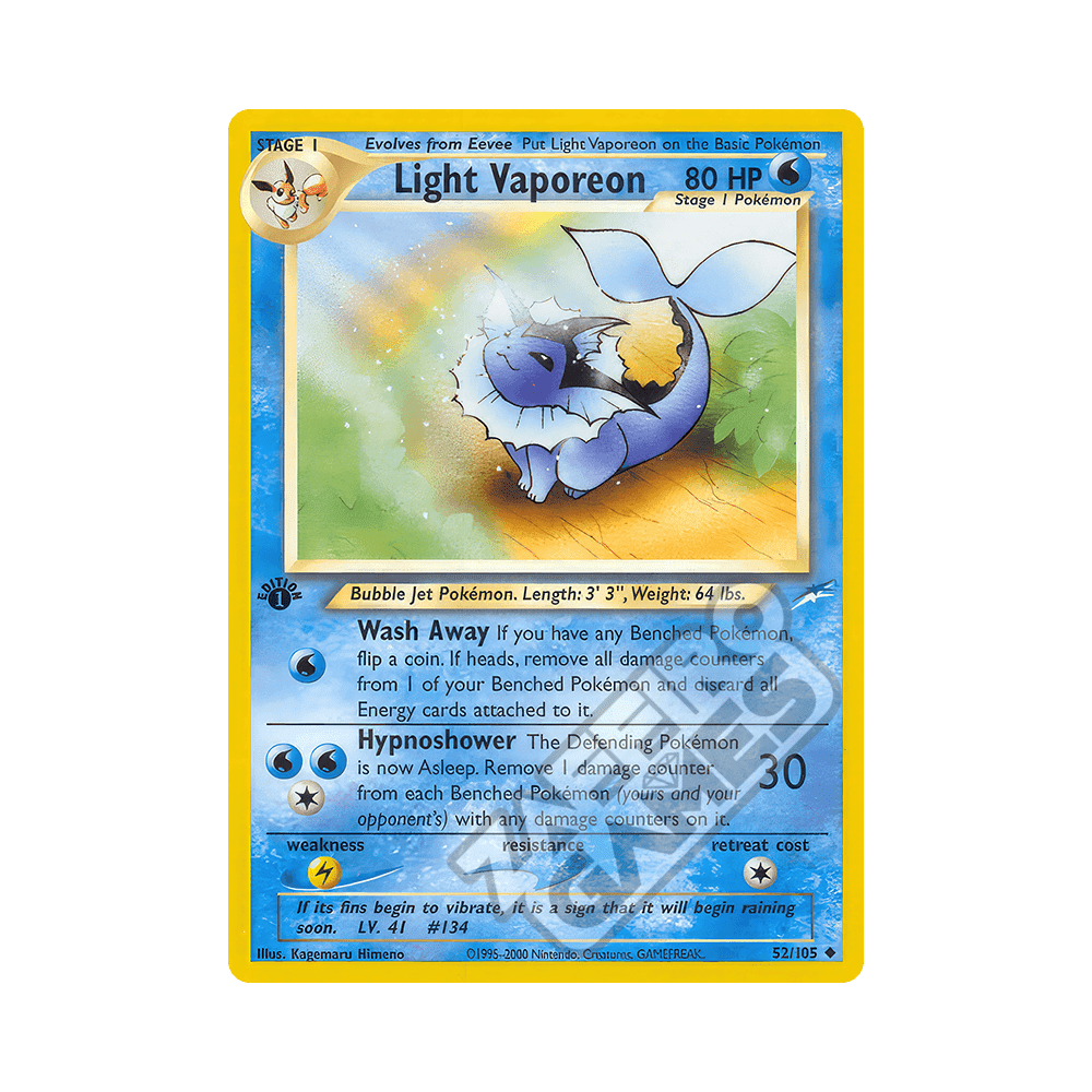 052/105 Light Vaporeon Non Comune Prima Edizione (ITA) - Neo Destiny