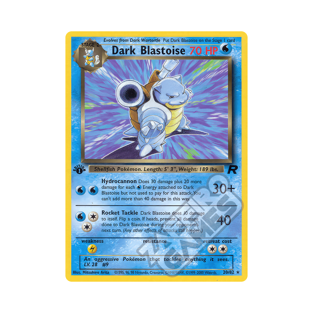 020/082 Dark Blastoise Rara Prima Edizione (IT) – Team Rocket
