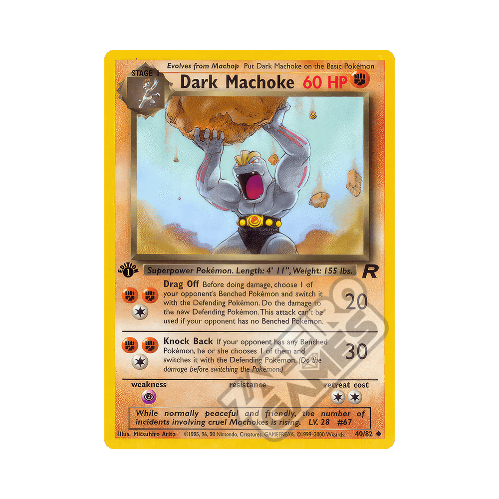 040/082 Dark Machoke Non Comune Prima Edizione (IT) – Team Rocket
