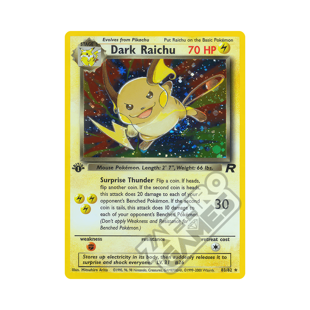 083/082 Dark Raichu Holo Fuoriserie Prima Edizione (IT) – Team Rocket