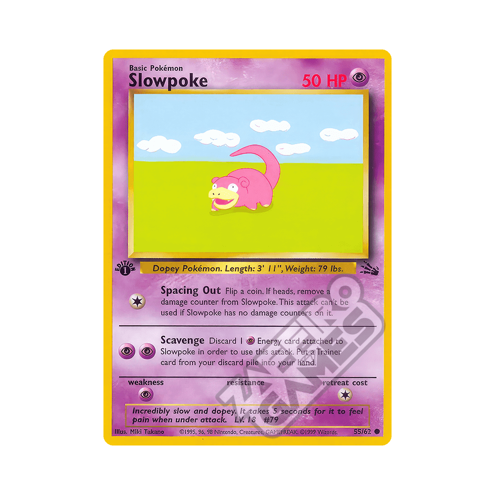 055/062 Slowpoke Comune Prima Edizione (IT) – Fossil