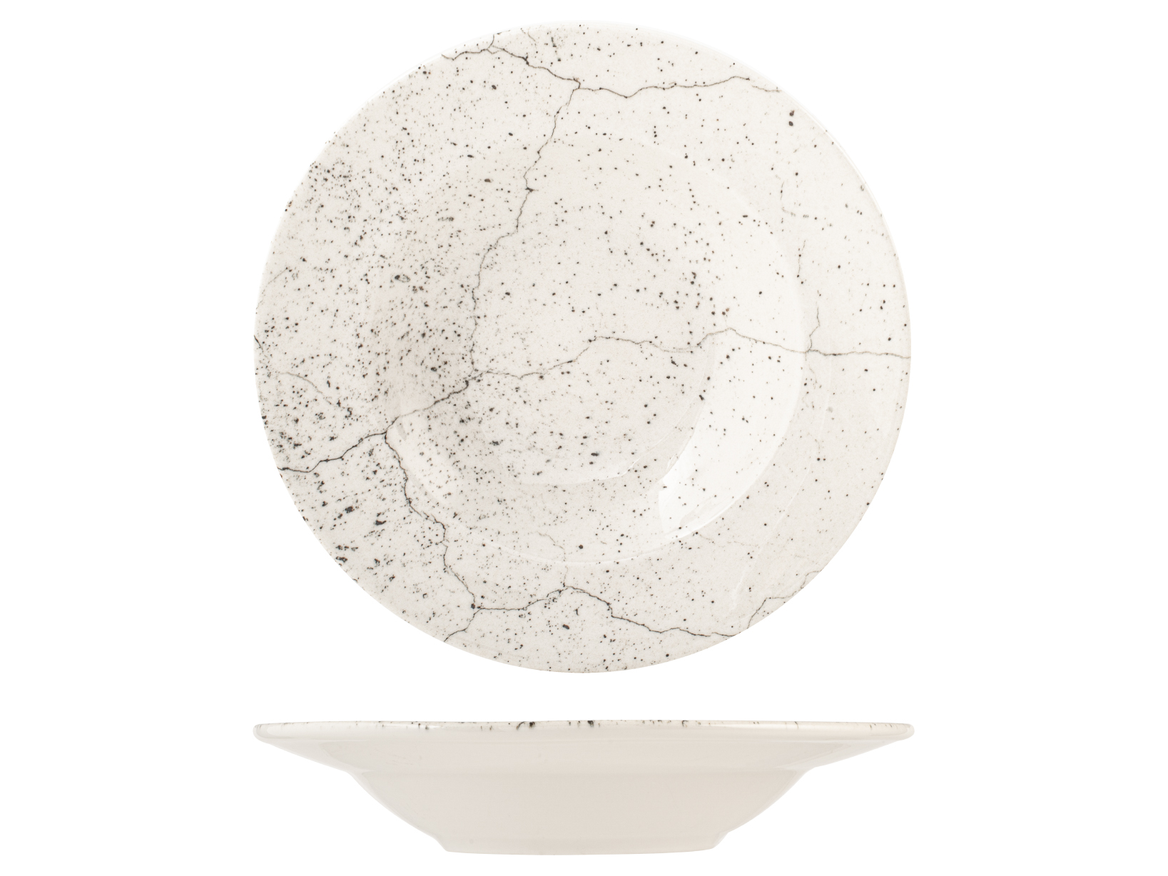 H&h Alyssa Set 12 Piatti Piani, Stoneware, Cm25