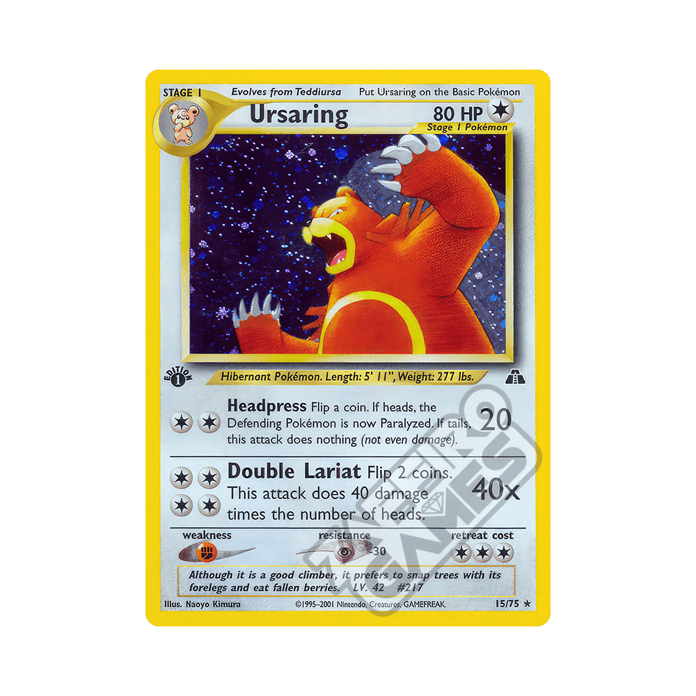 15/75 Ursaring Holo Prima Edizione (ITA) - Neo Discovery rr