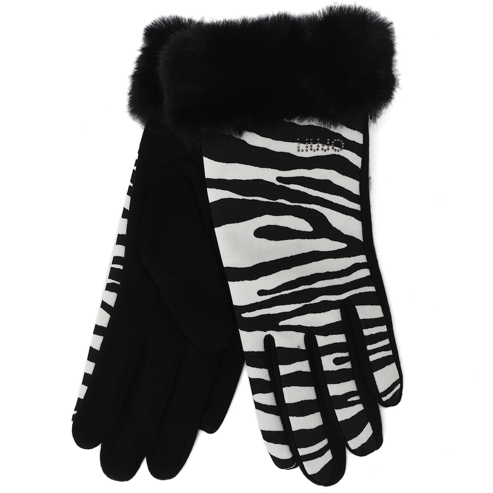 Liu Jo Fake Fur Guanti 2F3152 T0300 Zebra
