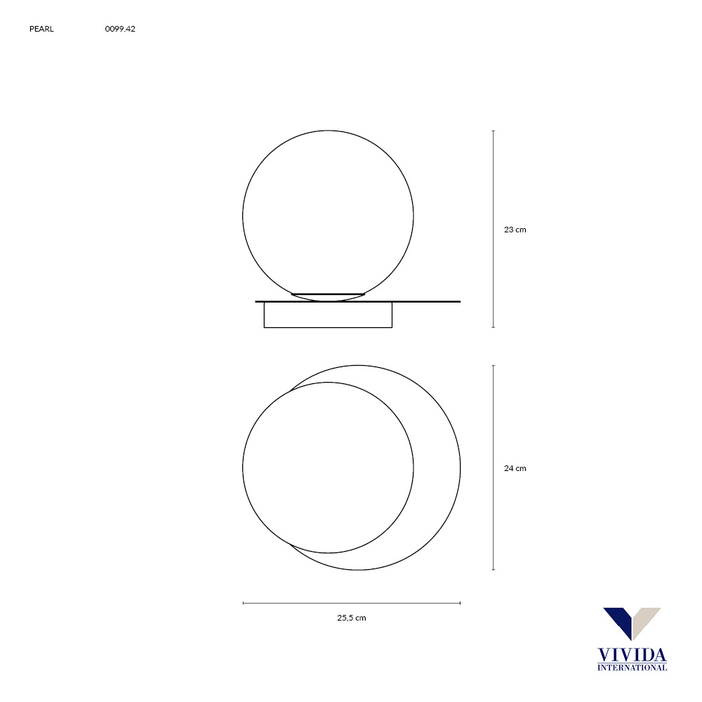 PEARL DA TAVOLO 25 ORO SPAZZOLATO 12W 3000K 