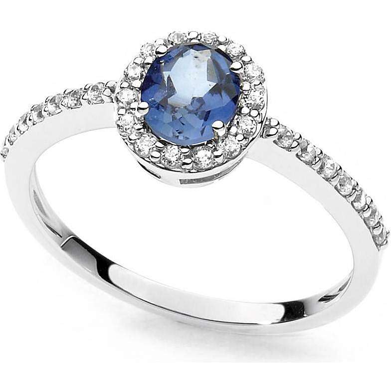 Anello con zirconi bianchi shop