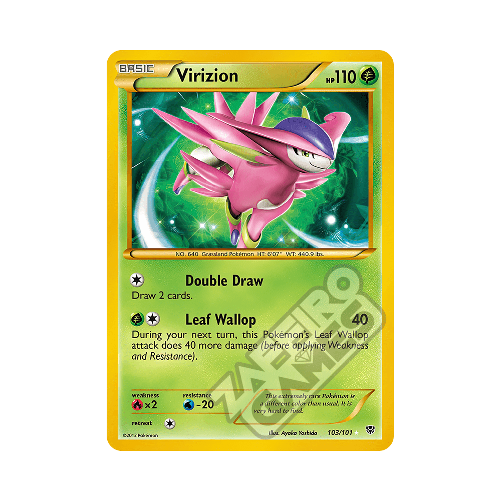 shiny virizion pokemon card Virizion - 17/98 Holo Rare main image 1