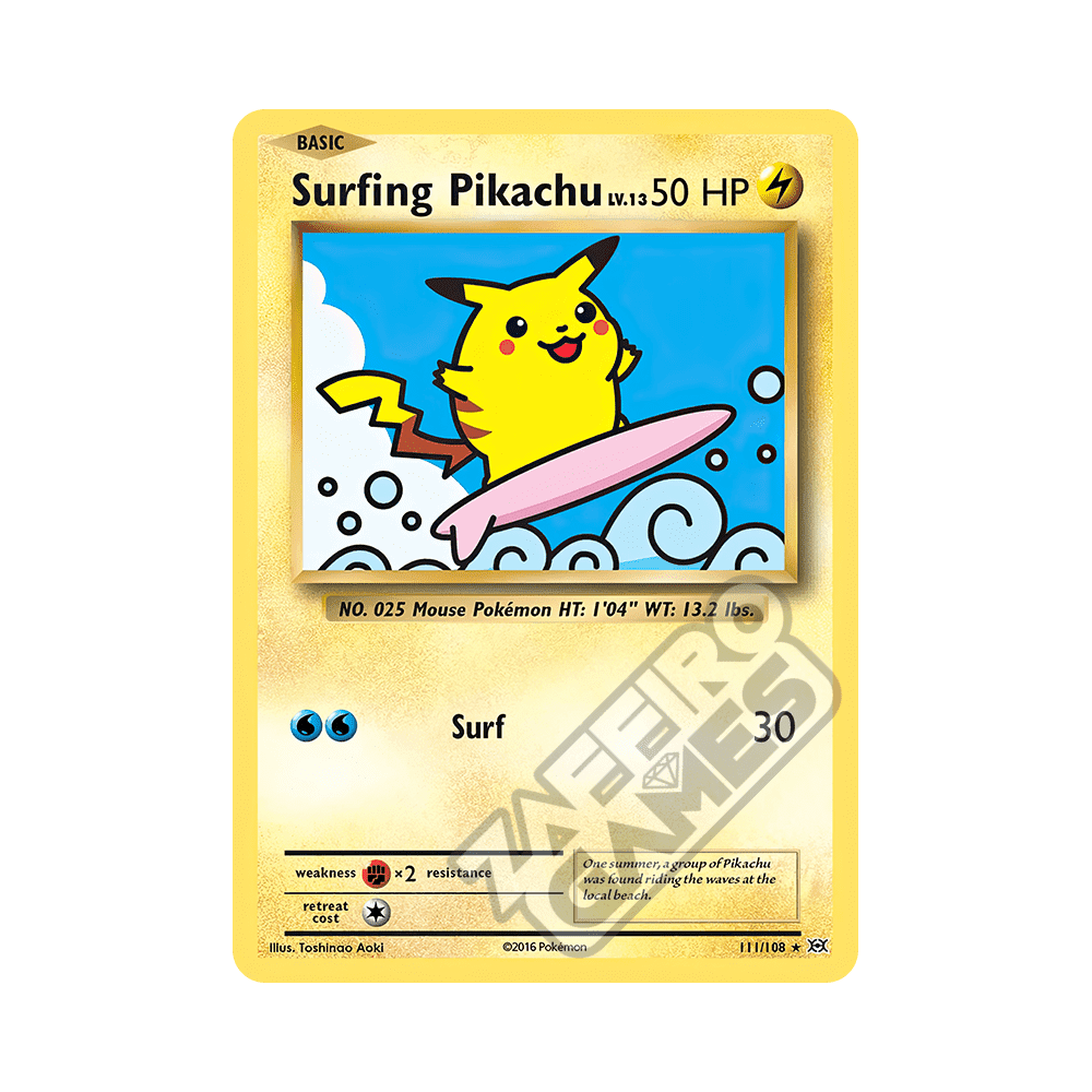 surfing pikachu pokemon card price Pokmon Celebrations V, 25th Anniversary Full Art Rare Holo + Surprise Card! : Toys & Games the trusted official grading guarantees its condition 111/108 Pikachu Surf Rara Segreta