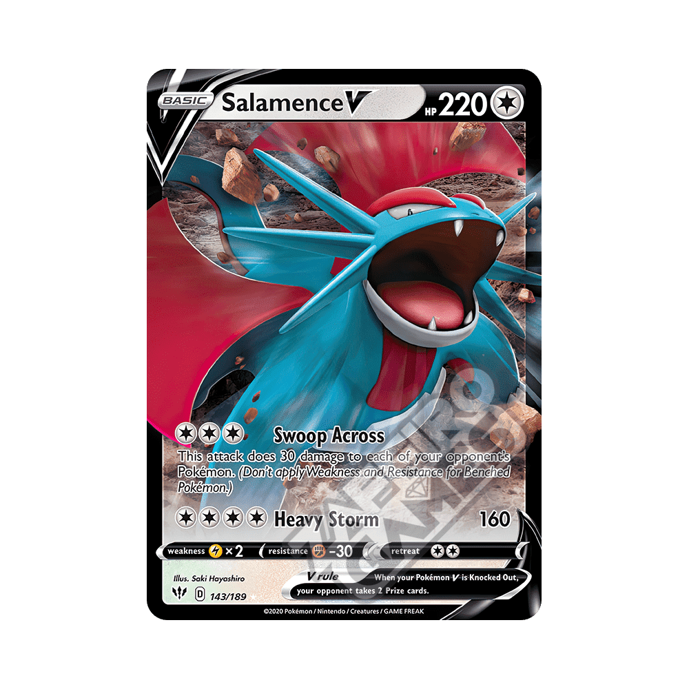 salamence v pokemon card value 143/189 (ITA) – Fiamme Oscure [Colorless][Colorless] Salamence V #185 Prices |