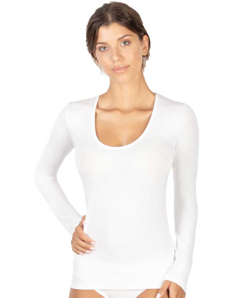 Maglione Donna A Maniche Lunghe Con Scollo Rotondo E Orlo Curvo - Tunica Comoda, Morbida, Per Tutte Le Stagioni