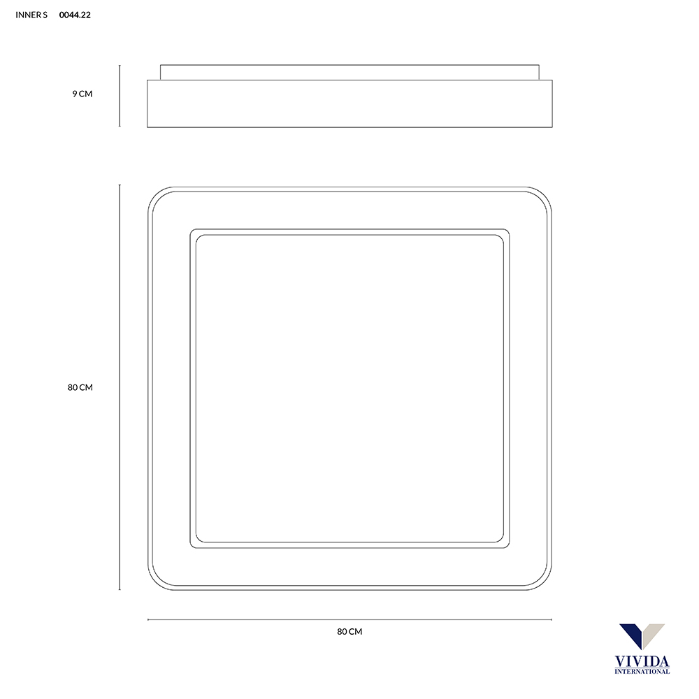 INNER-S PLAFONIERA 80 SABBIA 80W 3000K - 4000K DIMMERABILE