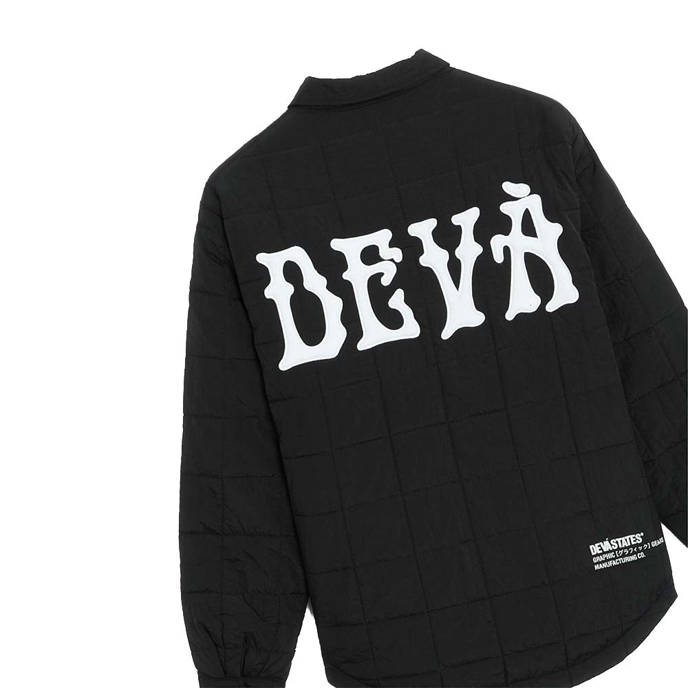DEVA STATES Giacca Shirt Bones Qualited Fatigue Black 
