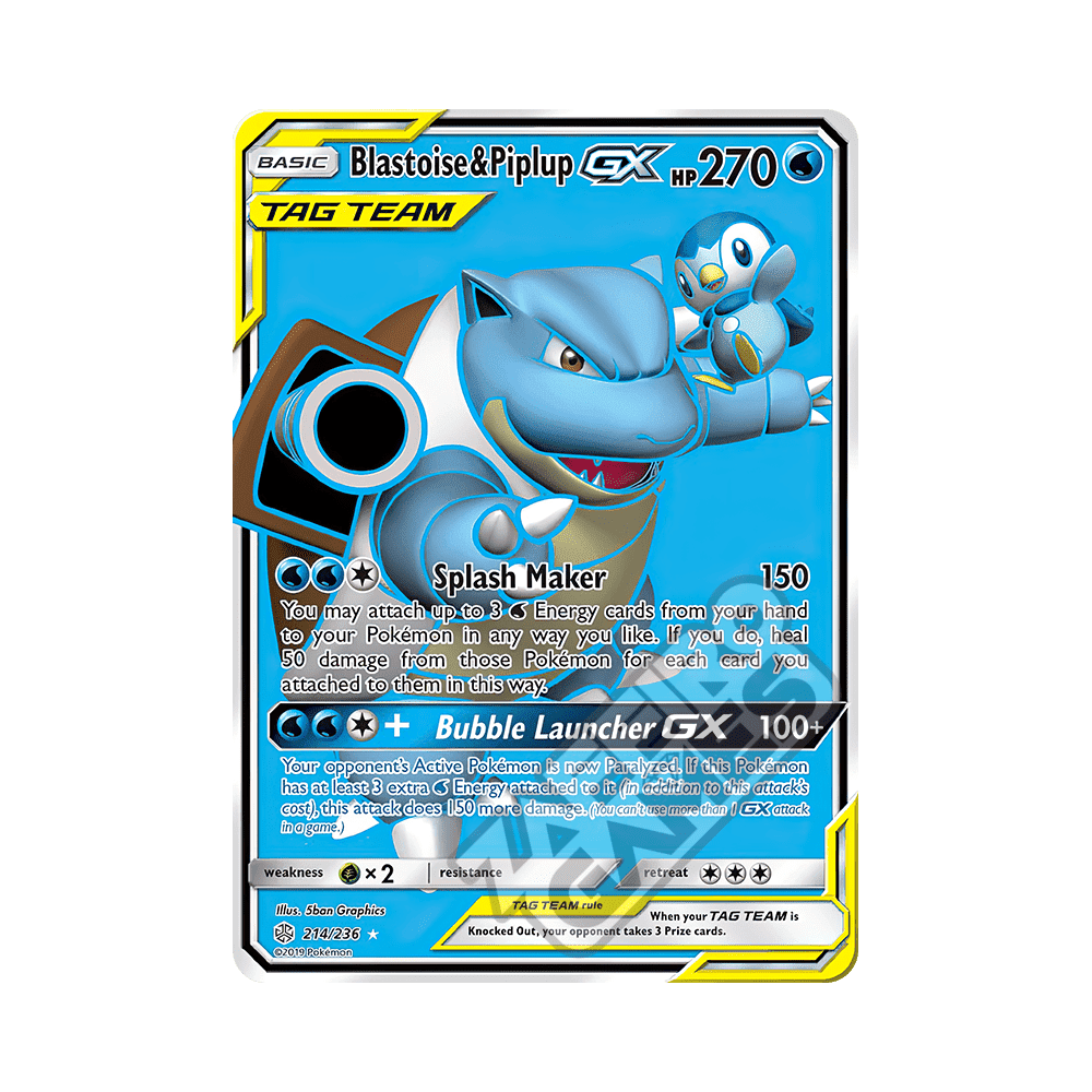 カメックス＆ポッチャマ　Blastoise &amp; Piplup GX  SA カメックス＆ポッチャマ Blastoise & Piplup GX SA Blastoise