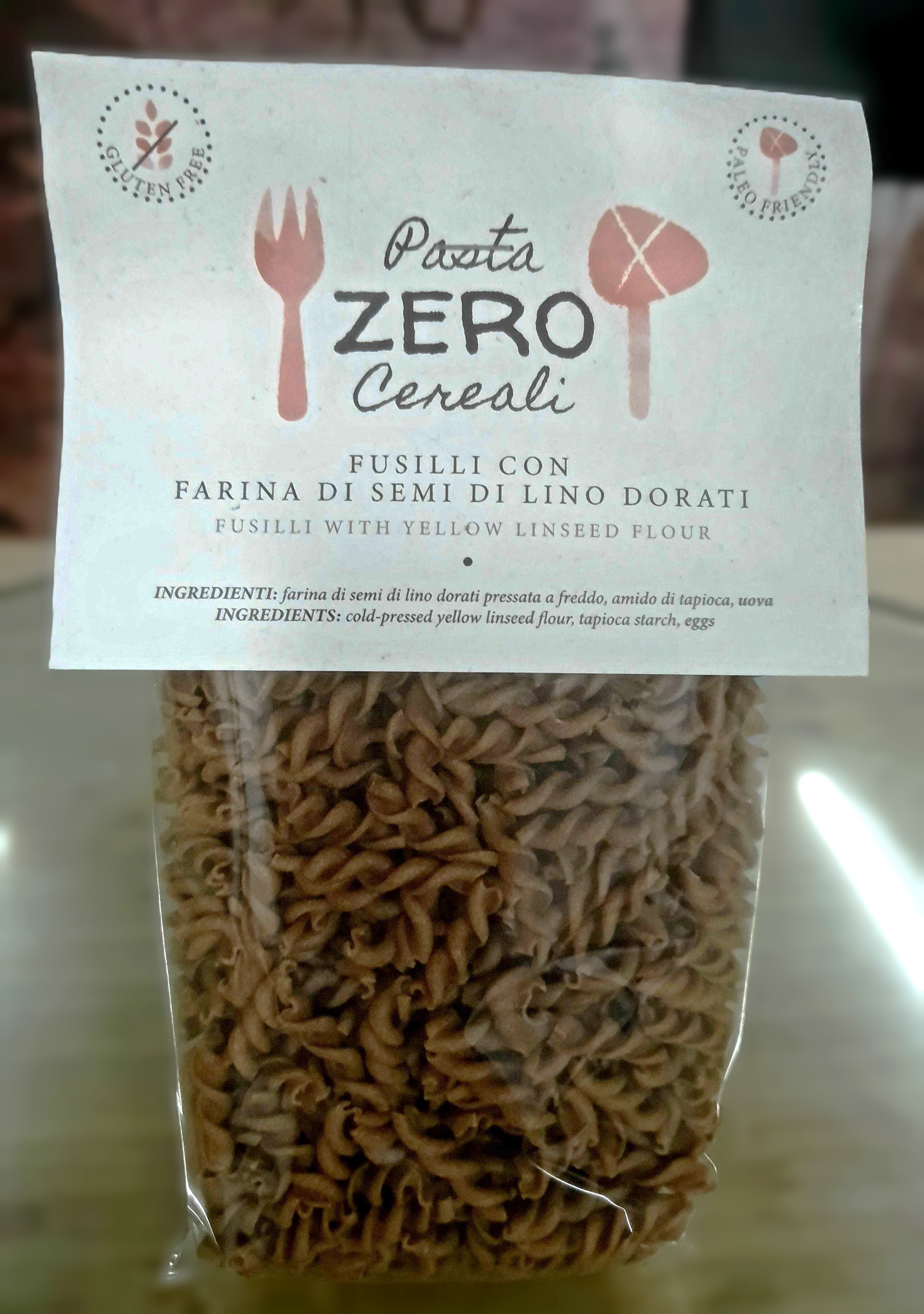 Fusilli ZeroCereali con Farina di Semi di Lino Dorati