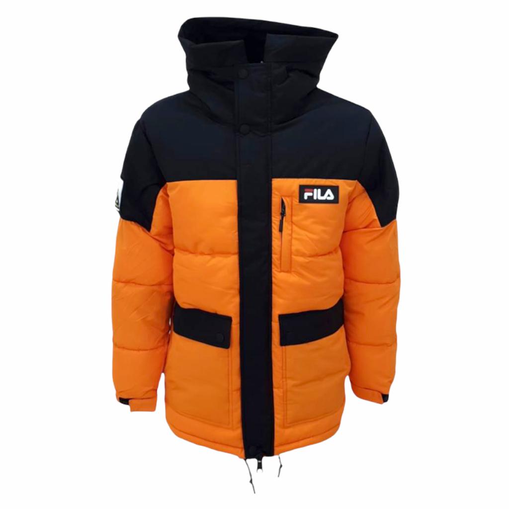 Fila piumino unisex logo arancione Postalmarket
