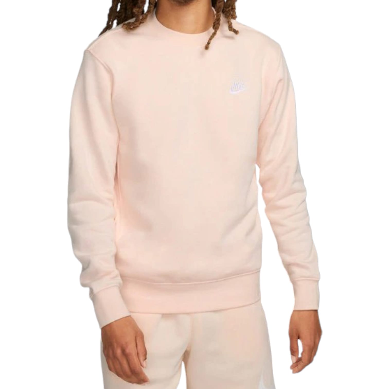 Nike felpa girocollo club fleece uomo rosa Postalmarket