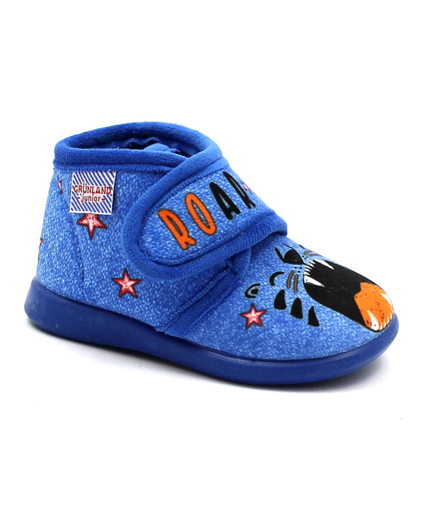 GRUNLAND DALY PA1214 royal scarpe bambino pantofole tessuto