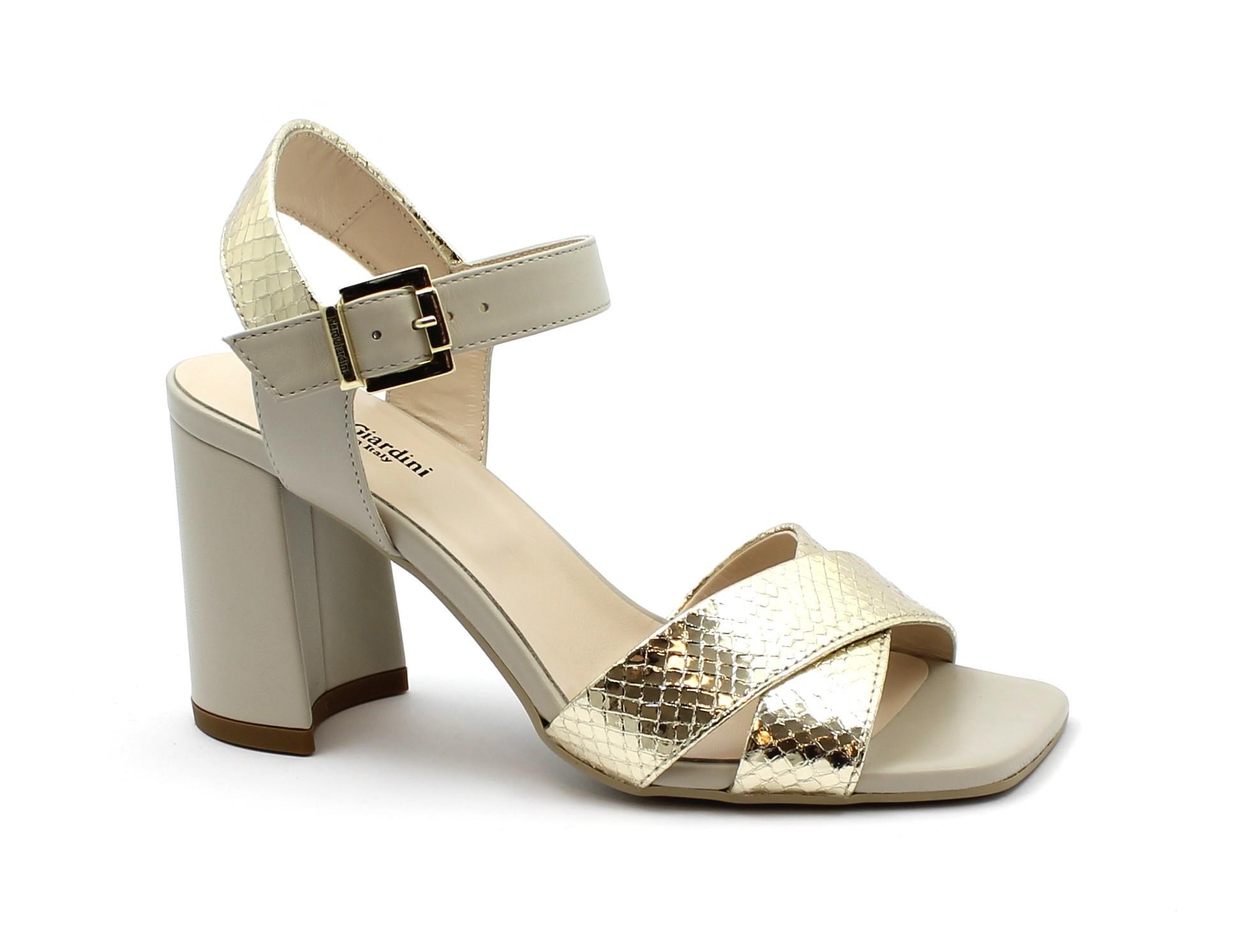 NERO GIARDINI 18451 platino sand beige scarpe donna sandali tacco