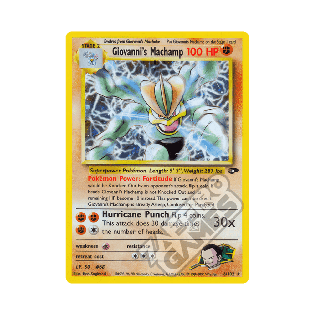 006/132 Giovanni'sMachamp Holo Unlimited (ENG) - Gym Challenge