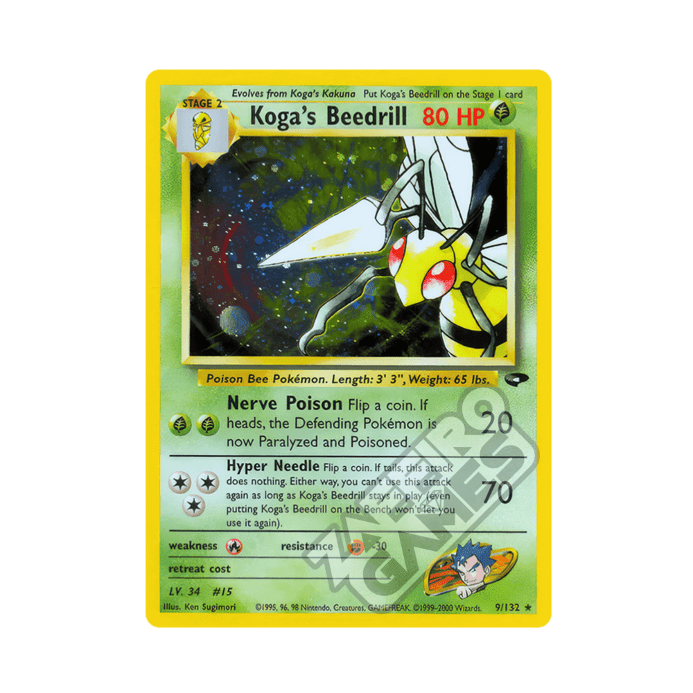 009/132 Koga's Beedrill Holo Unlimited (ENG) - Gym Challenge