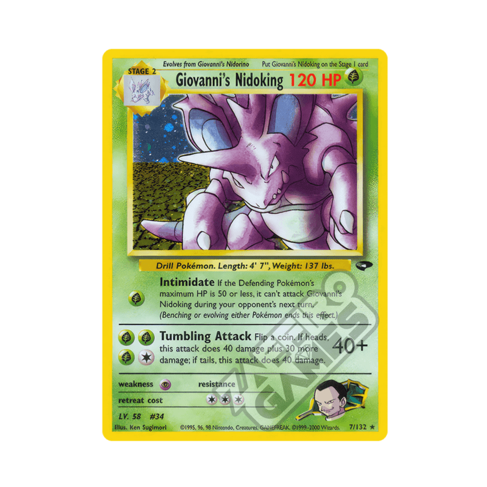 007/132 Giovanni's Nidoking Holo Unlimited (ENG) - Gym Challenge