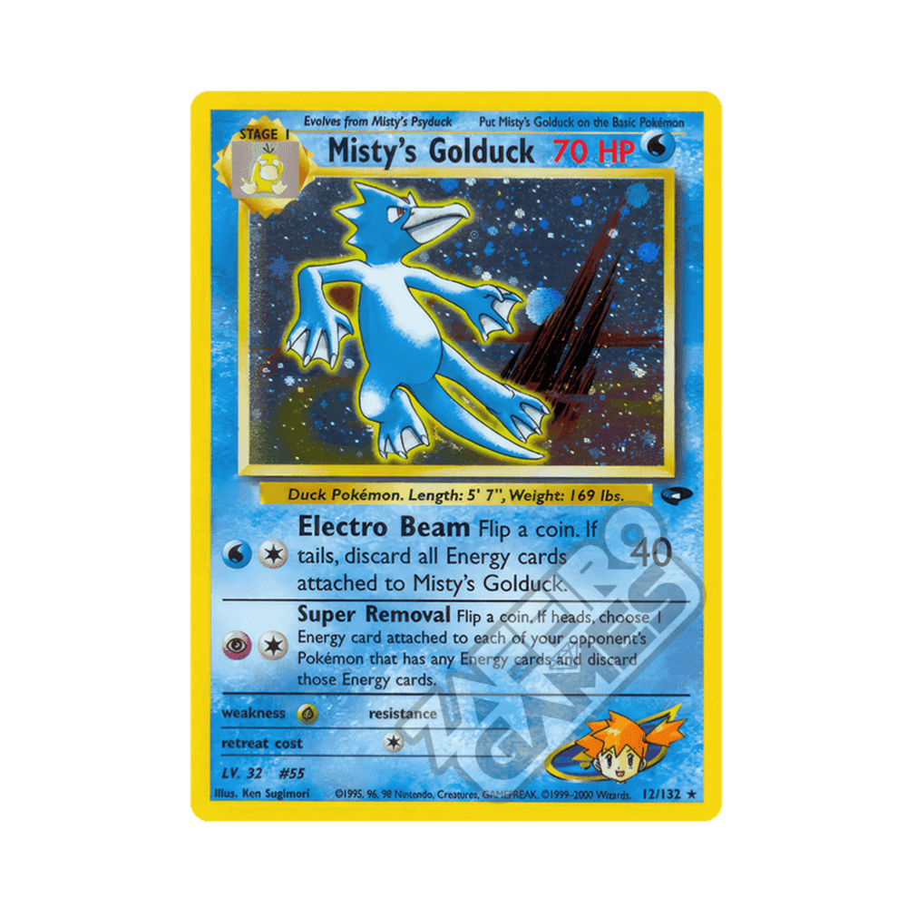 012/132 Misty's Golduck Holo Unlimited (ENG) - Gym Challenge