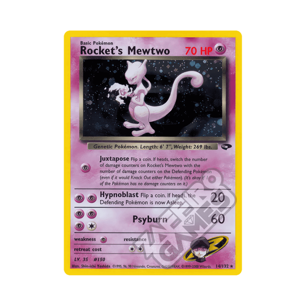 014/132 Rocket's Mewtwo Holo Unlimited (ENG) - Gym Challenge
