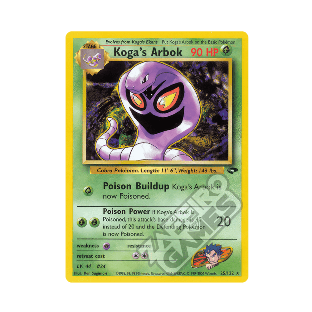 025/132 Koga's Arbok Rara Unlimited (ENG) - Gym Challenge