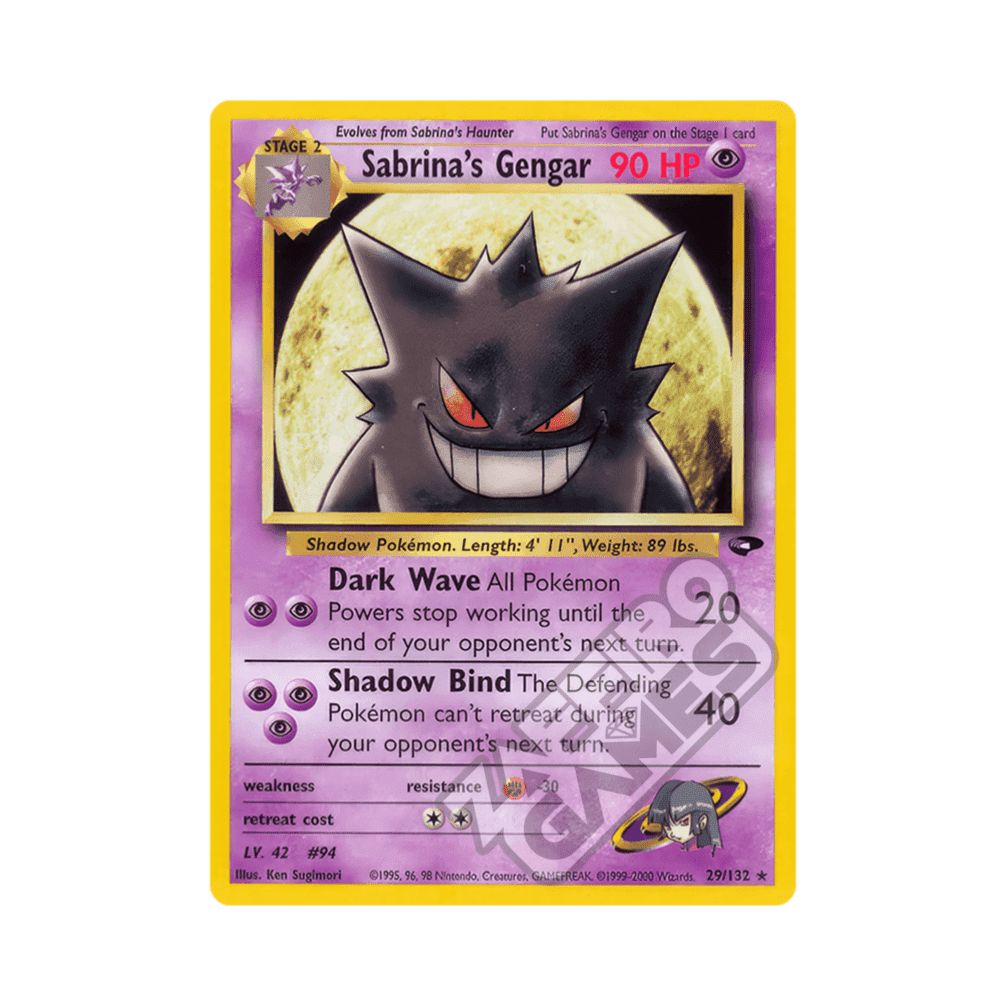 029/132 Sabrina's Gengar Rara Unlimited (ENG) - Gym Challenge