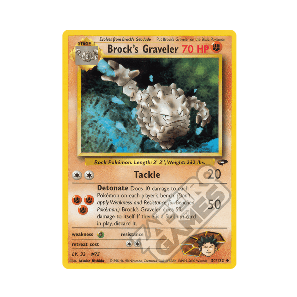 034/132 Brock's Graveler Non Comune Unlimited (ENG) - Gym Challenge