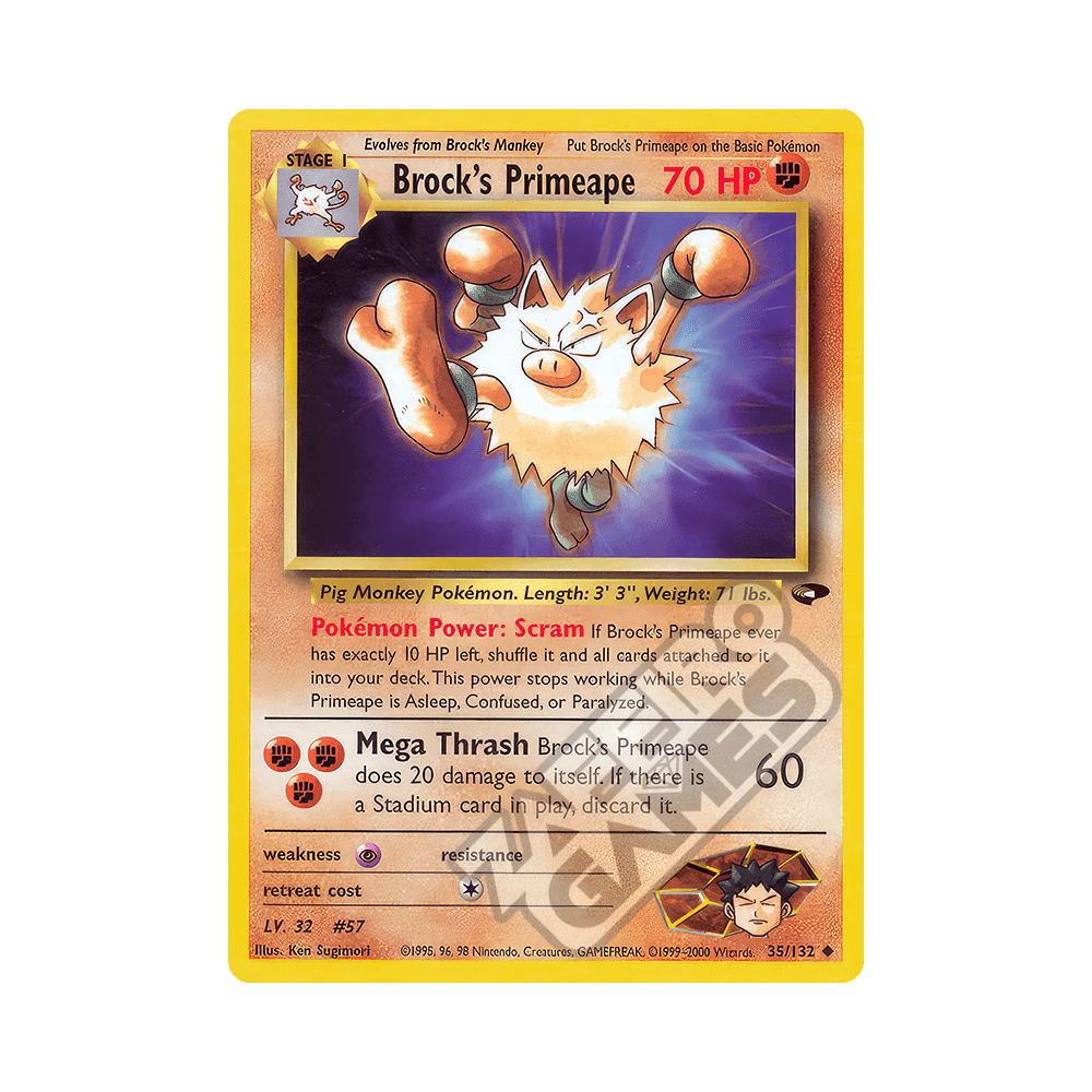 035/132 Brock's Primeape Non Comune Unlimited (ENG) - Gym Challenge