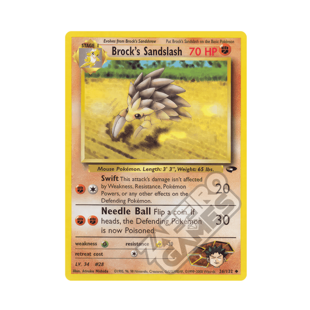 036/132 Brock's Sandslash Non Comune Unlimited (ENG) - Gym Challenge