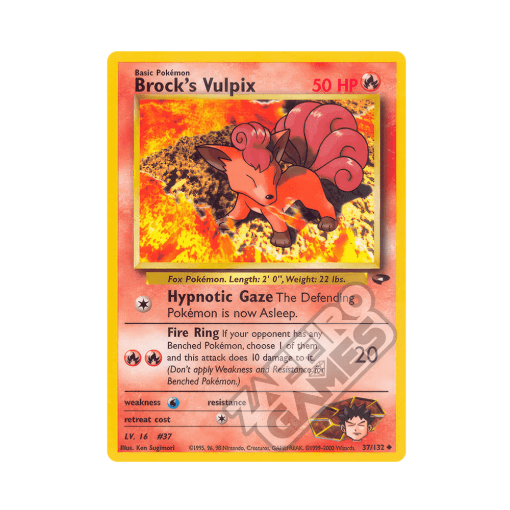 037/132 Brock's Vulpix Non Comune Unlimited (ENG) - Gym Challenge