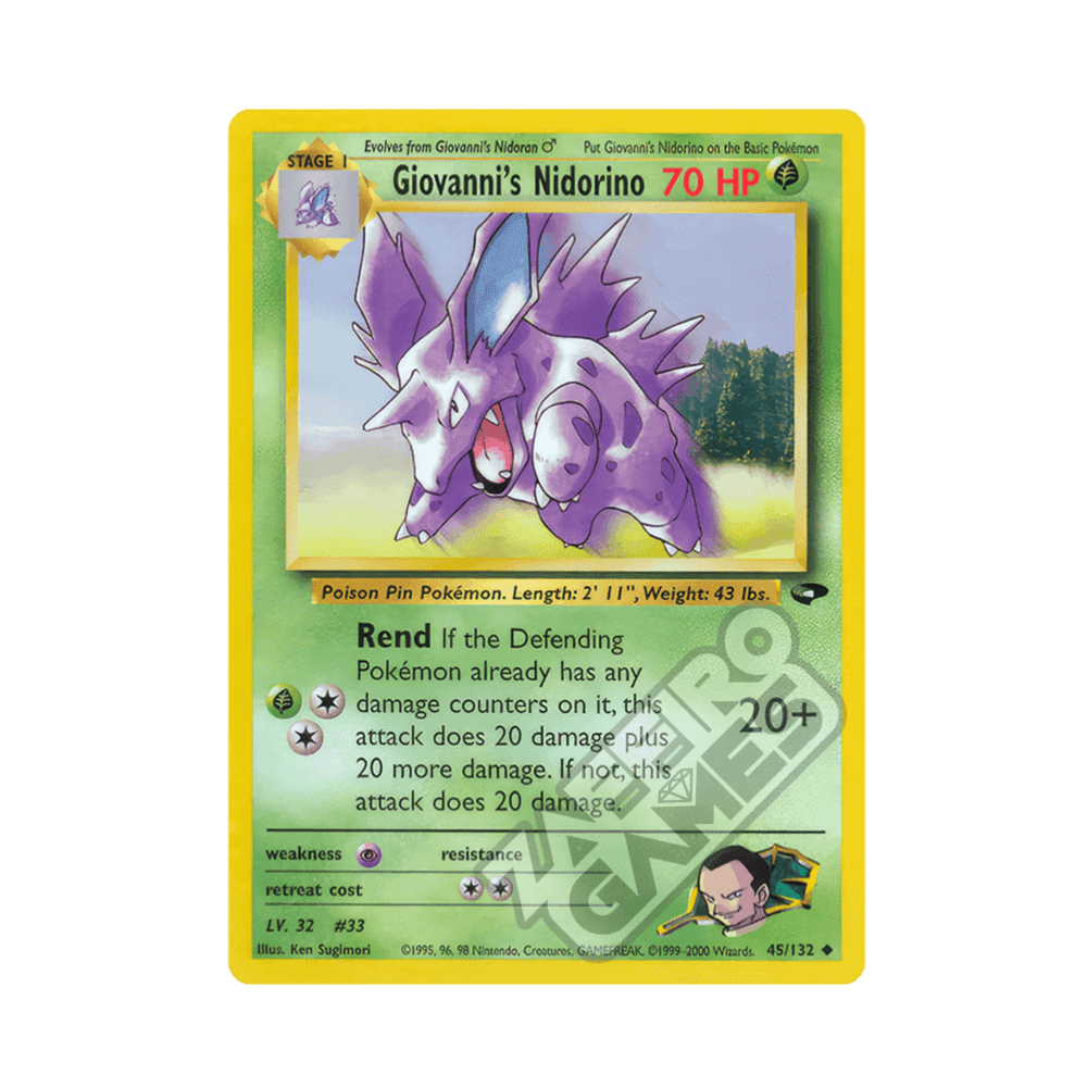045/132 Giovanni's Nidorino Non Comune Unlimited (ENG) - Gym Challenge